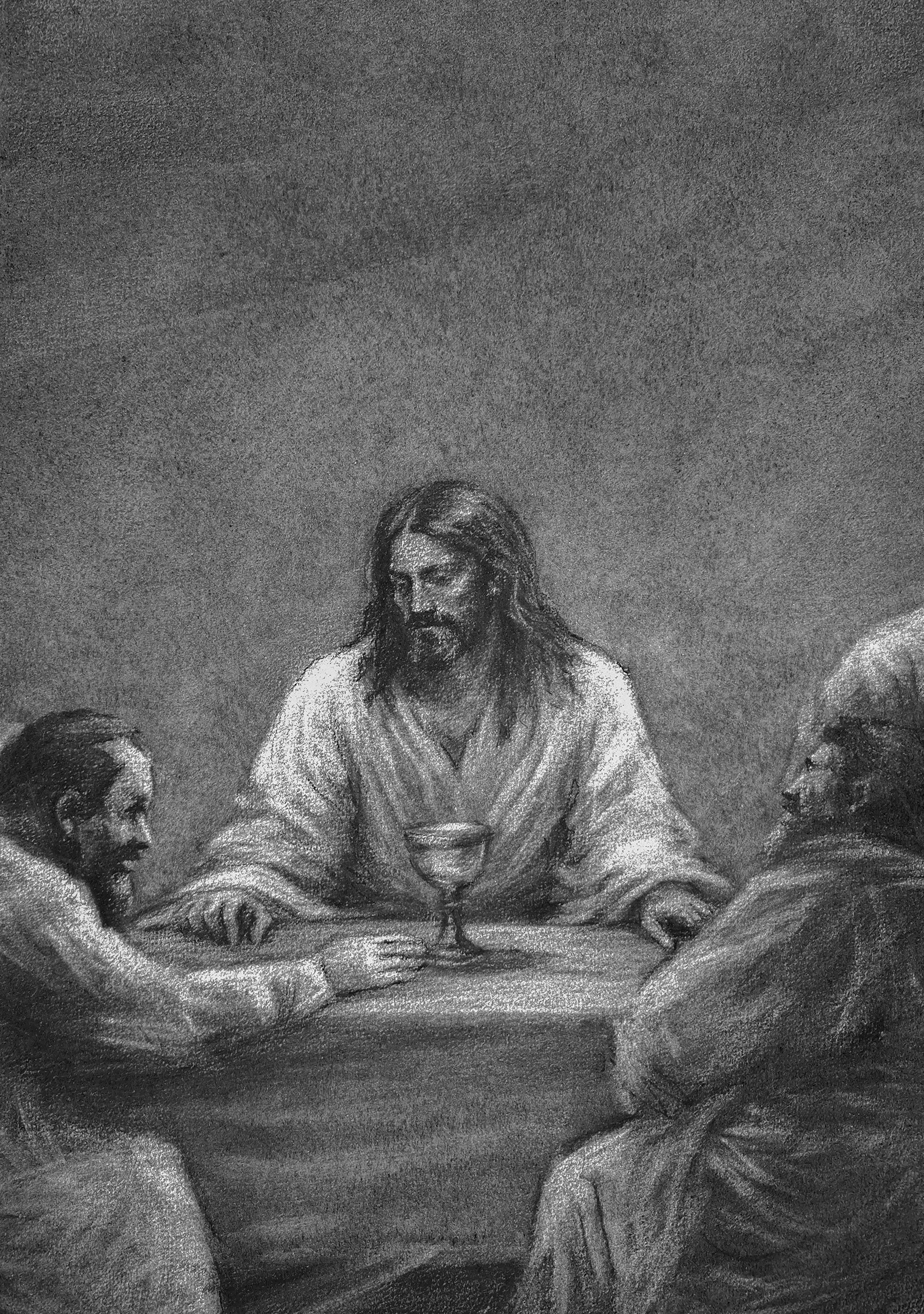 Bread, Wine & Silver | Original Drawing