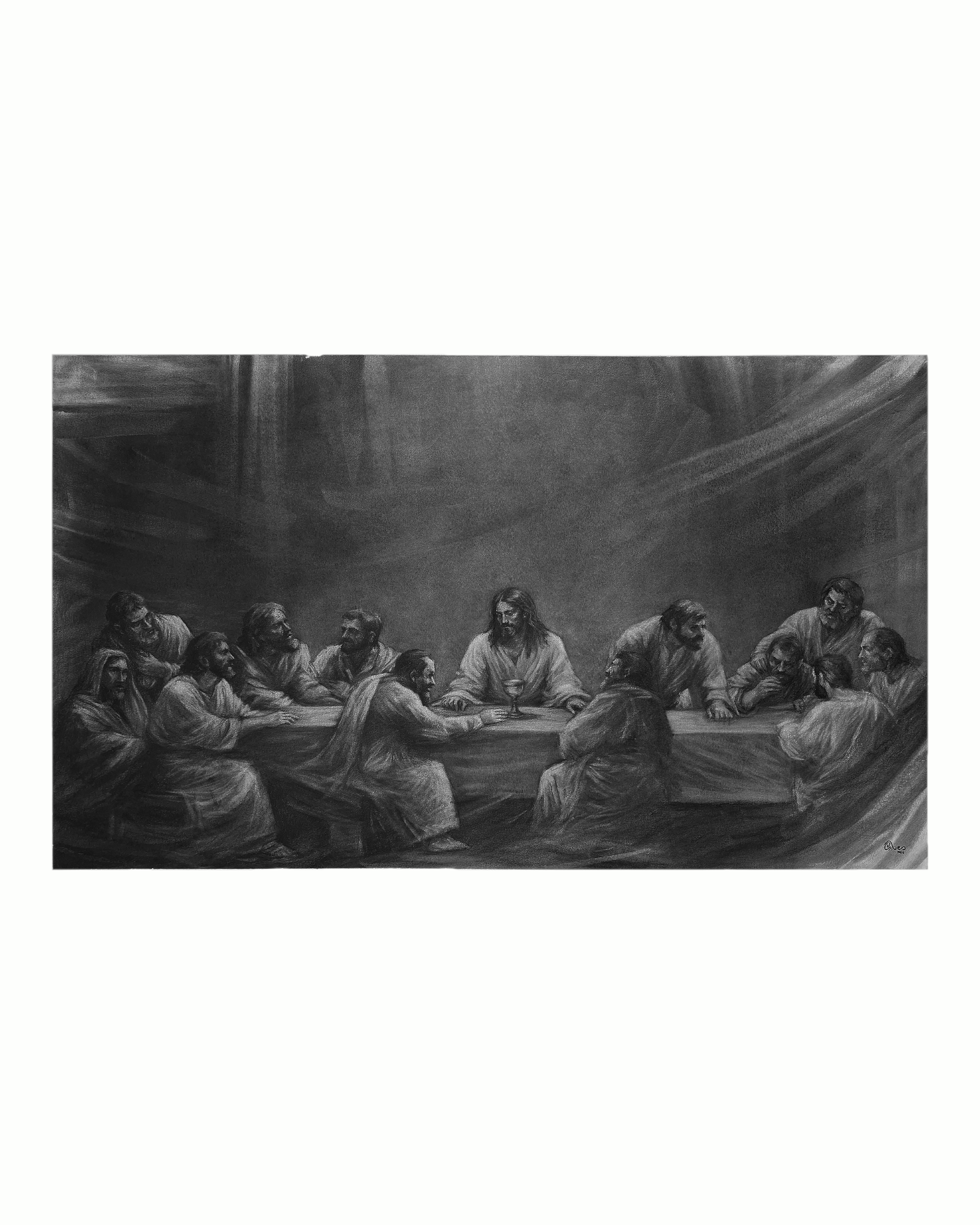 Bread, Wine & Silver | Original Drawing