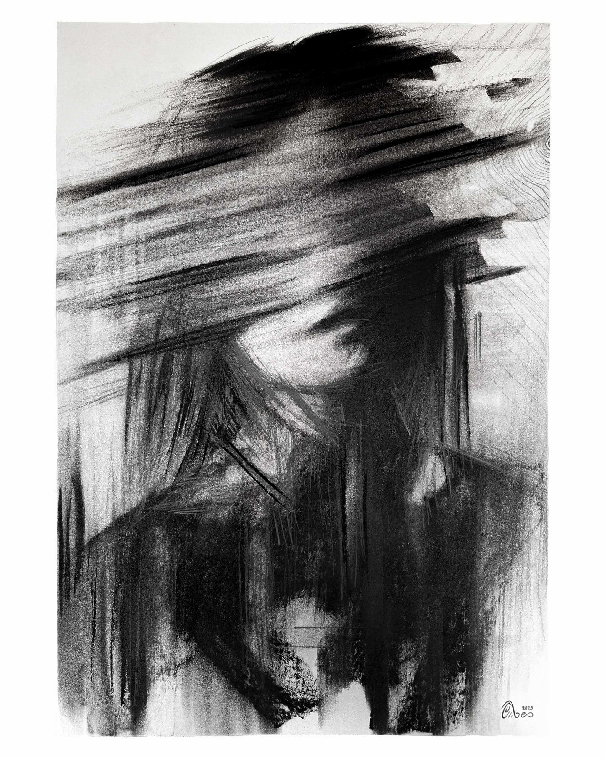 Silence Silhouette | Original Drawing