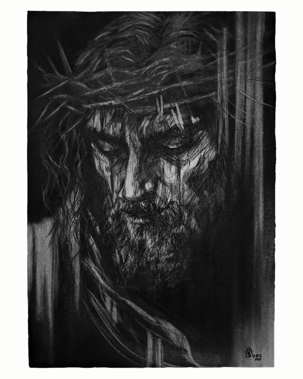 Crown, Weight & Silence | Original Drawing